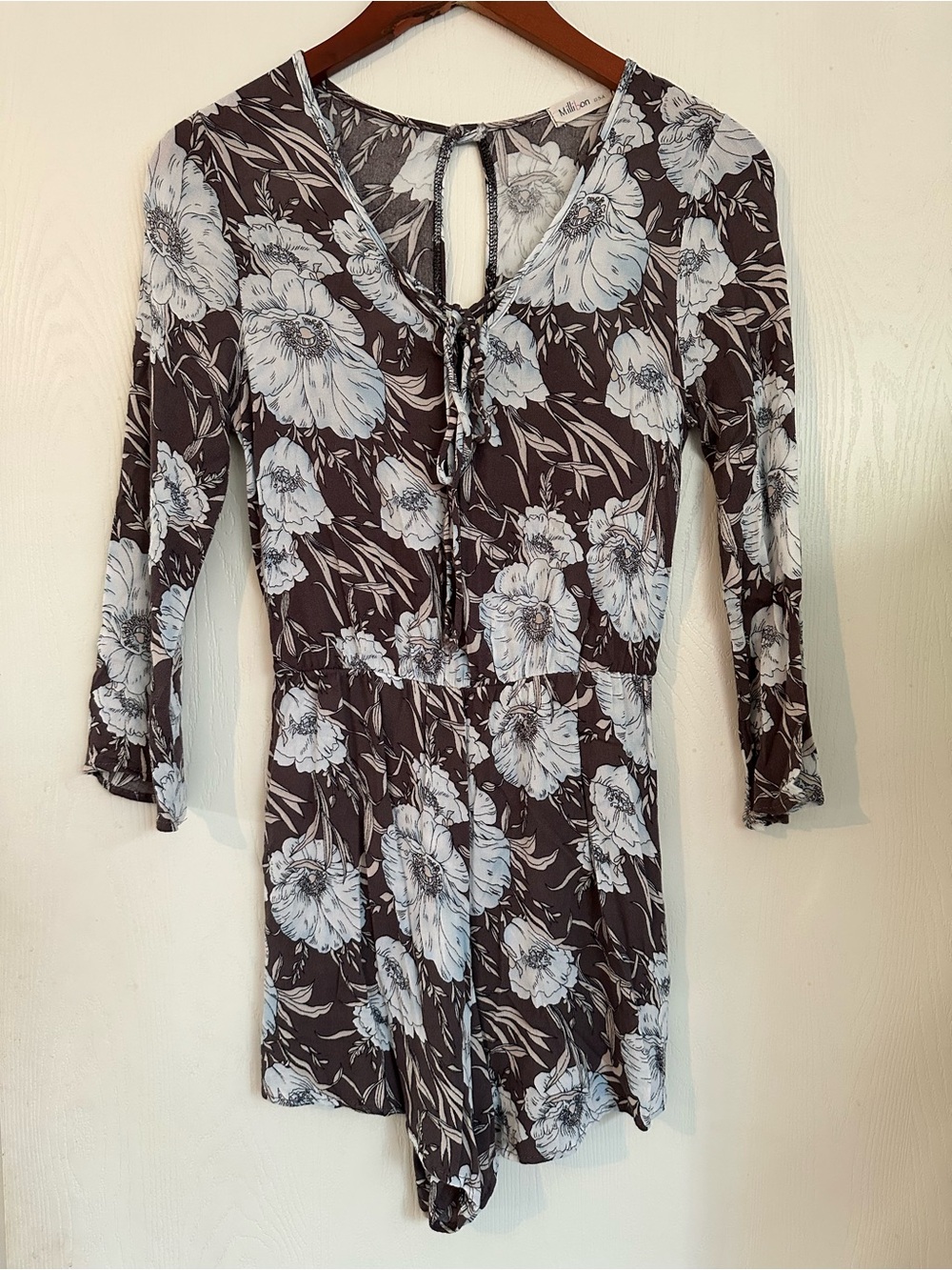Floral Tie-Front Romper